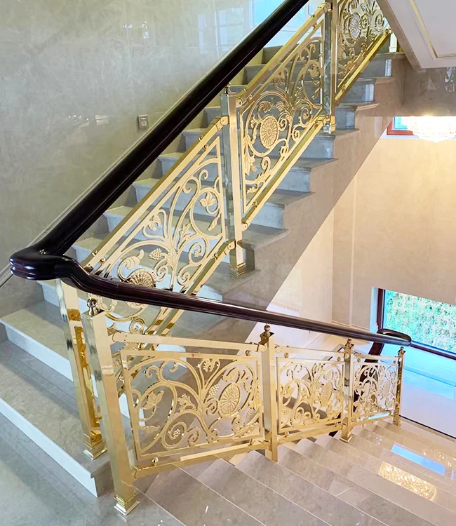Bisa Laser Cutting Metal Dekoratif Staircase Railings Ngowahi Arsitektur Modern